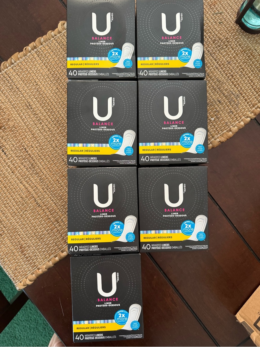 U by Kotex Balance Regular Liners - Black Packaging (7 Boxes)